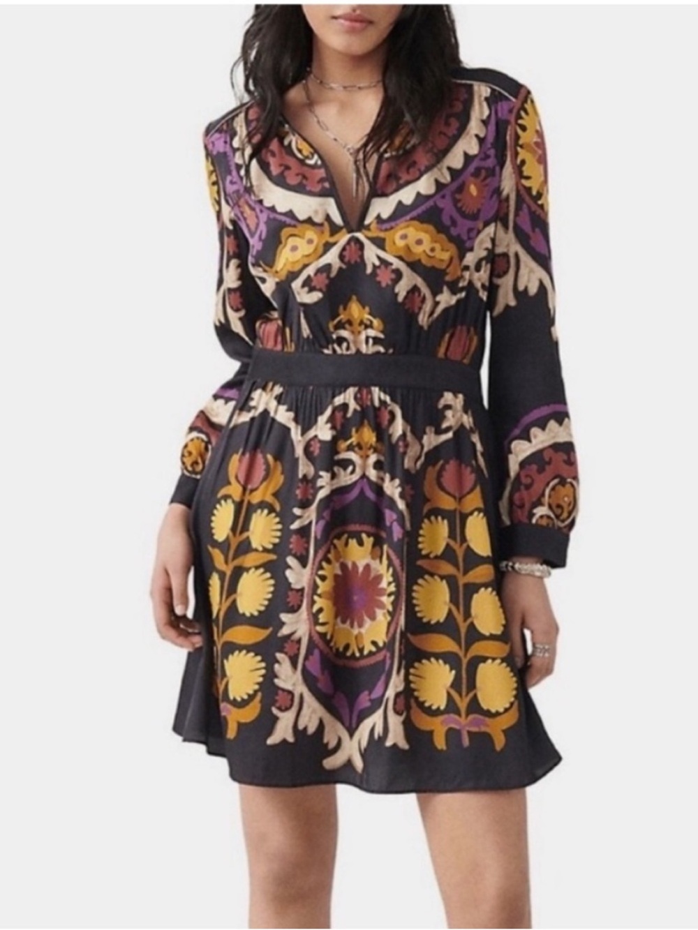 Ba&sh Abstract Floral Fedora Dress fits size 6 - 8 Like New